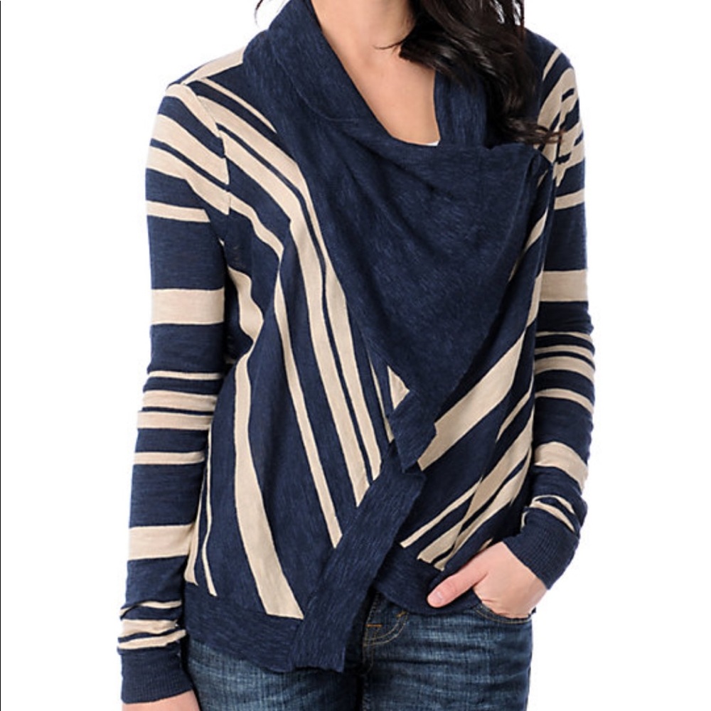 Billabong wrap up stripped cardigan